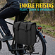 Discountershop Single Bicycle Pannier Black – 20L – Bike Bag with Reflective Strips – Water-Resistant – Universal Mounting