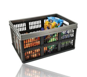 Discountershop Folding Crate 45 Liter Black – Collapsible Shopping Crate 30 kg Discountershop Folding Crate 45 Liter Black – Collapsible Shopping Crate 30 kg