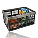 Discountershop Folding Crate 45 Liter Black – Collapsible Shopping Crate 30 kg – Foldable Stackable Storage Box 53 x 37 x 27 cm Discountershop Folding Crate 45 Liter Black – Collapsible Shopping Crate 30 kg – Foldable Stackable Storage Box 53 x 37 x 27 cm