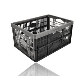 Discountershop Folding Crate 32L Black – Collapsible Shopping Crate 18 kg Discountershop Folding Crate 32L Black – Collapsible Shopping Crate 18 kg