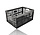 Folding Crate 32 Liter – Load Capacity up to 18 kg – Foldable Crates – Collapsible Shopping Crate – Stackable – 48 x 35 x 23 cm – Black