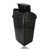 Discountershop 30L Black Trash Can with Lid – Kitchen Waste Bin Discountershop 30L Black Trash Can with Lid – Kitchen Waste Bin