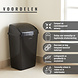 Discountershop 30 Liter Black Trash Can with Lid – Plastic Kitchen Waste Bin for Recycling, Indoor & Outdoor Use Discountershop 30 Liter Black Trash Can with Lid – Plastic Kitchen Waste Bin for Recycling, Indoor & Outdoor Use