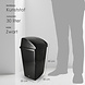 Discountershop 30 Liter Black Trash Can with Lid – Plastic Kitchen Waste Bin for Recycling, Indoor & Outdoor Use Discountershop 30 Liter Black Trash Can with Lid – Plastic Kitchen Waste Bin for Recycling, Indoor & Outdoor Use