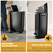 Discountershop 60-Litre Pedal Bin – 2x30L Waste Separation Bin – Black Stainless Steel Bin – Soft-Close – Double Bin with Two Compartments Discountershop 60-Litre Pedal Bin – 2x30L Waste Separation Bin – Black Stainless Steel Bin – Soft-Close – Double Bin with Two Compartments