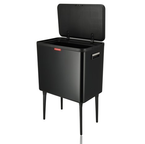 Discountershop 35 Liter Black Trash Can with Push Lid – Raised Waste Bin on Legs for Kitchen and Household Use Discountershop 35 Liter Black Trash Can with Push Lid – Raised Waste Bin on Legs for Kitchen and Household Use