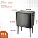 Discountershop 35 Liter Black Trash Can with Push Lid – Raised Waste Bin on Legs for Kitchen and Household Use Discountershop 35 Liter Black Trash Can with Push Lid – Raised Waste Bin on Legs for Kitchen and Household Use