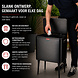 Discountershop 35 Liter Black Trash Can with Push Lid – Raised Waste Bin on Legs for Kitchen and Household Use Discountershop 35 Liter Black Trash Can with Push Lid – Raised Waste Bin on Legs for Kitchen and Household Use