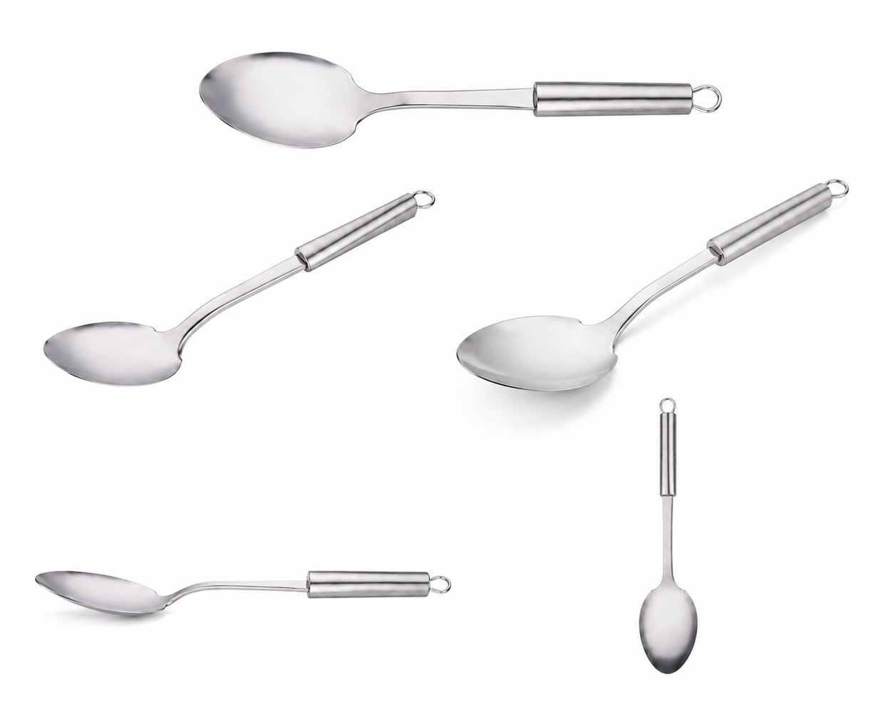Discountershop Stainless Steel Serving Spoon 34 cm – Long Handle Kitchen Spoon with Hanging Loop Discountershop Stainless Steel Serving Spoon 34 cm – Long Handle Kitchen Spoon with Hanging Loop