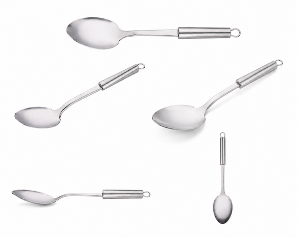Discountershop Stainless Steel Serving Spoon 34 cm – Long Handle Kitchen Spoon with Hanging Loop Discountershop Stainless Steel Serving Spoon 34 cm – Long Handle Kitchen Spoon with Hanging Loop