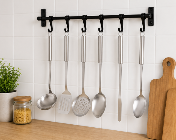 Discountershop Opscheplepel RVS 34 cm – Roestvrijstalen Serveerlepel met Lang Handvat en Ophangoog Discountershop Opscheplepel RVS 34 cm – Roestvrijstalen Serveerlepel met Lang Handvat en Ophangoog