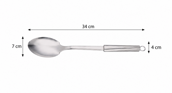 Discountershop Stainless Steel Serving Spoon 34 cm – Long Handle Kitchen Spoon with Hanging Loop Discountershop Stainless Steel Serving Spoon 34 cm – Long Handle Kitchen Spoon with Hanging Loop