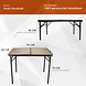 Discountershop Klaptafel 90x60 cm - Inklapbare Campingtafel met Verstelbare Hoogte 40/70 cm - Opvouwbare Vouwtafel Houtlook met Handvat - Belastbaar tot 30 kg - Voor Camping, Balkon, Picknick, Tuin en Caravan