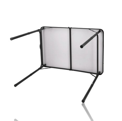 Discountershop Folding Camping Table 90x60cm - Adjustable Height 40/70cm Portable Foldable Table with Carry Handle - Wood Look Outdoor Table Supports 30kg - For Camping, Garden, Balcony, Picnic and Caravan