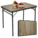 Discountershop Folding Camping Table 90x60cm Adjustable Height 40/70cm Discountershop Folding Camping Table 90x60cm Adjustable Height 40/70cm