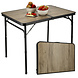 Discountershop Klaptafel 90x60 cm - Inklapbare Campingtafel met Verstelbare Hoogte 40/70 cm - Opvouwbare Vouwtafel Houtlook met Handvat - Belastbaar tot 30 kg - Voor Camping, Balkon, Picknick, Tuin en Caravan