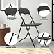 Discountershop Folding Camping Chair with Table - 1-Person Set with Foldable Chair, 2-in-1 Stool Table and Carry Handle