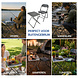 Discountershop Campingstoel opvouwbaar met inklapbare tafel - 1-persoons camping set met klapstoel, bijzettafel en handvat