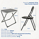 Discountershop Campingstoel opvouwbaar met inklapbare tafel - 1-persoons camping set met klapstoel, bijzettafel en handvat