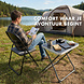 Discountershop Folding Camping Chair with Table - 1-Person Set with Foldable Chair, 2-in-1 Stool Table and Carry Handle