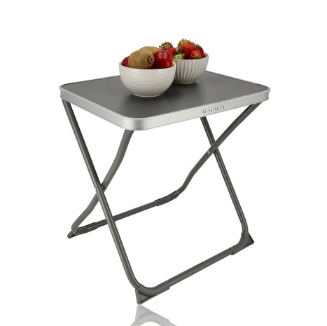 Discountershop Campingtafel inklapbaar 47,5x37,5 cm - Mini klaptafel met handvat, 49,5 cm hoog en belastbaar tot 30 kg