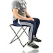 Discountershop Foldable Camping Table 47.5x37.5 cm - Mini Folding Table with Carry Handle, 49.5 cm Height and 30 kg Load