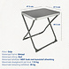 Discountershop Foldable Camping Table 47.5x37.5 cm - Mini Folding Table with Carry Handle, 49.5 cm Height and 30 kg Load