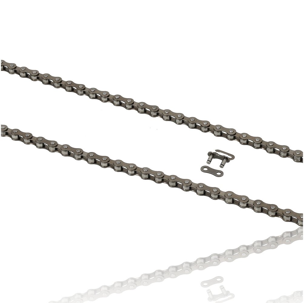 Discountershop Bike Chain 1/2 x 1/8 - Classic Single Speed Bicycle Chain With 112 Links and Connector Link