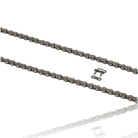 Discountershop Fietsketting 1/2 x 1/8 - Klassieke Single Speed Fietsketting Met 112 Schakels en Connector Link
