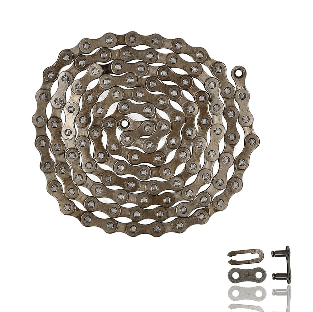 Discountershop Fietsketting 1/2 x 1/8 - Klassieke Single Speed Fietsketting Met 112 Schakels en Connector Link