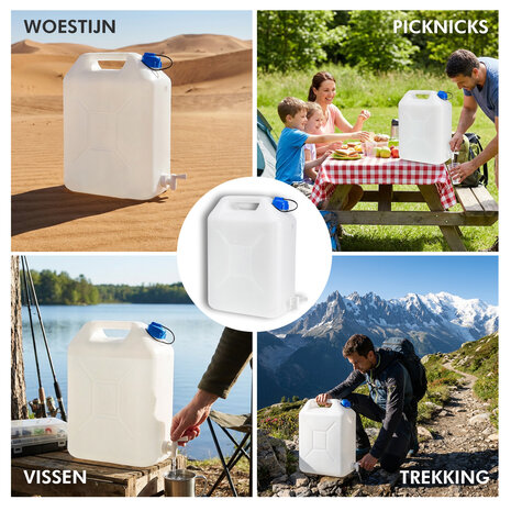 Discountershop 20 Liter Water Jerrycan with Tap – BPA-Free Drinking Water Container for Camping, Caravan & Emergency Storage