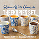 Discountershop Ceramic Coffee Cup Without Handle Set of 6 - 200 ml Blue White Stackable Coffee Cups for Cappuccino, Lungo and Tea