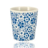 Discountershop Koffiebeker Keramiek Zonder Oor - 200 ml Blauw-Wit Bloesem Discountershop Koffiebeker Keramiek Zonder Oor - 200 ml Blauw-Wit Bloesem