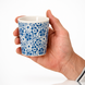 Discountershop Koffiebeker Keramiek Zonder Oor - 200 ml Blauw-Witte Keramische Kopjes met Bloesem voor Koffie, Cappuccino, Lungo en Thee Discountershop Koffiebeker Keramiek Zonder Oor - 200 ml Blauw-Witte Keramische Kopjes met Bloesem voor Koffie, Cappuccino, Lungo en Thee