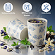 Discountershop Koffiekopjes Zonder Oor - 200 ml Keramische Bekers voor Espresso, Cappuccino, Lungo en Thee Kleine Bloemen Blauw-Wit Discountershop Koffiekopjes Zonder Oor - 200 ml Keramische Bekers voor Espresso, Cappuccino, Lungo en Thee Kleine Bloemen Blauw-Wit