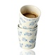 Discountershop Koffiekopjes Zonder Oor - 200 ml Keramische Bekers voor Espresso, Cappuccino, Lungo en Thee Kleine Bloemen Blauw-Wit Discountershop Koffiekopjes Zonder Oor - 200 ml Keramische Bekers voor Espresso, Cappuccino, Lungo en Thee Kleine Bloemen Blauw-Wit