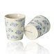 Discountershop Koffiekopjes Zonder Oor - 200 ml Keramische Bekers voor Espresso, Cappuccino, Lungo en Thee Kleine Bloemen Blauw-Wit Discountershop Koffiekopjes Zonder Oor - 200 ml Keramische Bekers voor Espresso, Cappuccino, Lungo en Thee Kleine Bloemen Blauw-Wit
