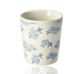 Discountershop Coffee Cups Without Handle - 200 ml Small Flowers Blue-White Discountershop Coffee Cups Without Handle - 200 ml Small Flowers Blue-White
