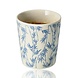 Discountershop Ceramic Coffee Cup Without Handle - 200 ml Earthenware Cup for Espresso, Cappuccino, Lungo and Tea Bamboo Blue-White Discountershop Ceramic Coffee Cup Without Handle - 200 ml Earthenware Cup for Espresso, Cappuccino, Lungo and Tea Bamboo Blue-White