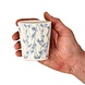 Discountershop Koffiebeker Keramiek Zonder Oor - 200 ml Aardewerk Kopje voor Espresso, Cappuccino, Lungo en Thee Bamboe Blauw-Wit Discountershop Koffiebeker Keramiek Zonder Oor - 200 ml Aardewerk Kopje voor Espresso, Cappuccino, Lungo en Thee Bamboe Blauw-Wit