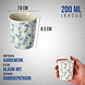 Discountershop Ceramic Coffee Cup Without Handle - 200 ml Earthenware Cup for Espresso, Cappuccino, Lungo and Tea Bamboo Blue-White Discountershop Ceramic Coffee Cup Without Handle - 200 ml Earthenware Cup for Espresso, Cappuccino, Lungo and Tea Bamboo Blue-White