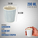 Discountershop Ceramic Coffee Cup Without Handle - 200 ml Earthenware Cup for Espresso, Cappuccino, Lungo and Tea Stripes Blue-White