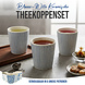 Discountershop Koffiebeker Keramiek Zonder Oor - 200 ml Aardewerk Kopje voor Espresso, Cappuccino, Lungo en Thee Strepen Blauw-Wit