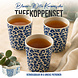 Discountershop Ceramic Coffee Cup Without Handle - 200 ml Earthenware Cup for Espresso, Cappuccino, Lungo and Tea Leopard Blue-White Discountershop Ceramic Coffee Cup Without Handle - 200 ml Earthenware Cup for Espresso, Cappuccino, Lungo and Tea Leopard Blue-White