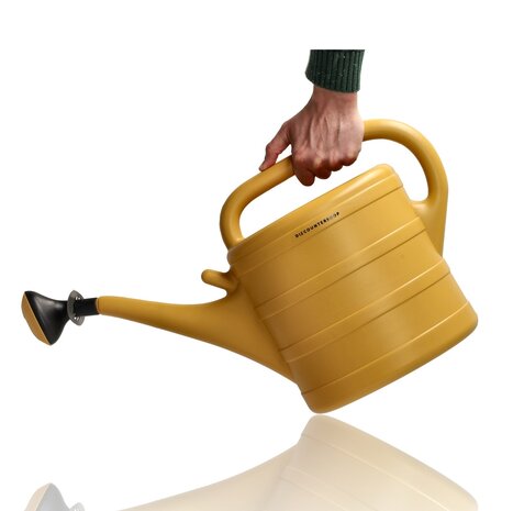 Discountershop Gieter 10 Liter met Afneembare Sproeikop - Gele Kunststof Tuingieter voor Bloemen, Planten, Moestuin en Balkon