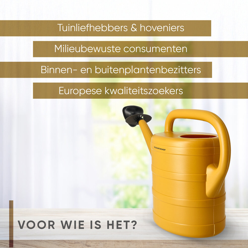 Discountershop 10 Litre Watering Can with Removable Sprinkler Head - Yellow Plastic Garden Watering Can for Flowers, Plants, Indoor and Outdoor Use Discountershop 10 Litre Watering Can with Removable Sprinkler Head - Yellow Plastic Garden Watering Can for Flowers, Plants, Indoor and Outdoor Use