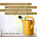 Discountershop Gieter 10 Liter met Afneembare Sproeikop - Gele Kunststof Tuingieter voor Bloemen, Planten, Moestuin en Balkon