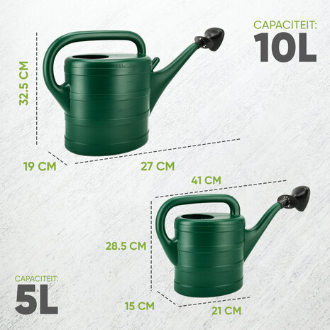Discountershop Watering Cans 2 Pack – 10 Liter and 5 Liter Green Watering Can Set with Sprinkler Head – Garden Watering Can, Plant Watering Can and Flower Watering Can for Garden, Balcony, Indoor Plants and Vegetable Garden Discountershop Watering Cans 2 Pack – 10 Liter and 5 Liter Green Watering Can Set with Sprinkler Head – Garden Watering Can, Plant Watering Can and Flower Watering Can for Garden, Balcony, Indoor Plants and Vegetable Garden