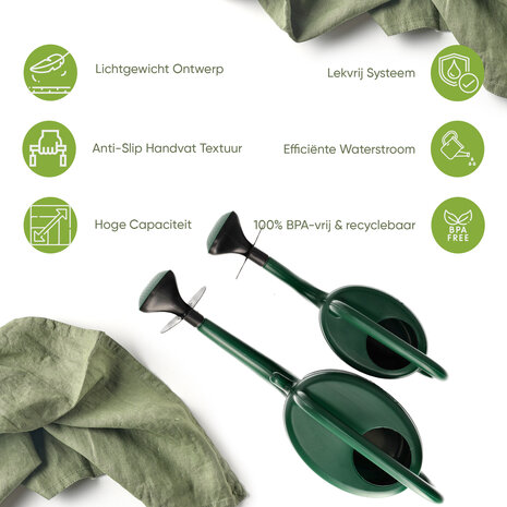 Discountershop Gieters Set – 10 Liter en 5 Liter Gieter Set Groen met Sproeikop – Tuingieter, Plantengieter en Bloemengieter voor Tuin, Balkon, Kamerplanten en Moestuin Discountershop Gieters Set – 10 Liter en 5 Liter Gieter Set Groen met Sproeikop – Tuingieter, Plantengieter en Bloemengieter voor Tuin, Balkon, Kamerplanten en Moestuin