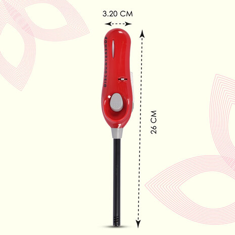 Discountershop Package of 2x BBQ lighters refillable| A Quality |Child protection/Child lock light blue/Red 26 cm Discountershop Package of 2x BBQ lighters refillable| A Quality |Child protection/Child lock light blue/Red 26 cm